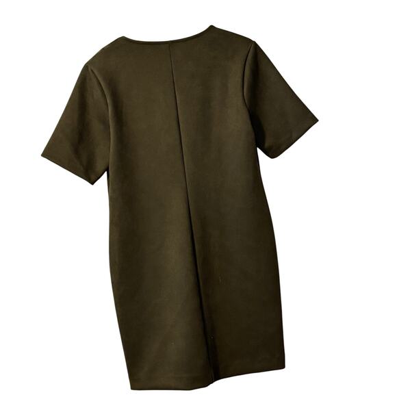 SPANX Faux Suede Column Dress Utility Green Womens size Large - Picture 5 of 6